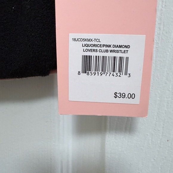 NWT Juicy Couture Liquorice/Pink 💕Diamond 💎 Lovers Club Wristlet - Picture 3 of 6